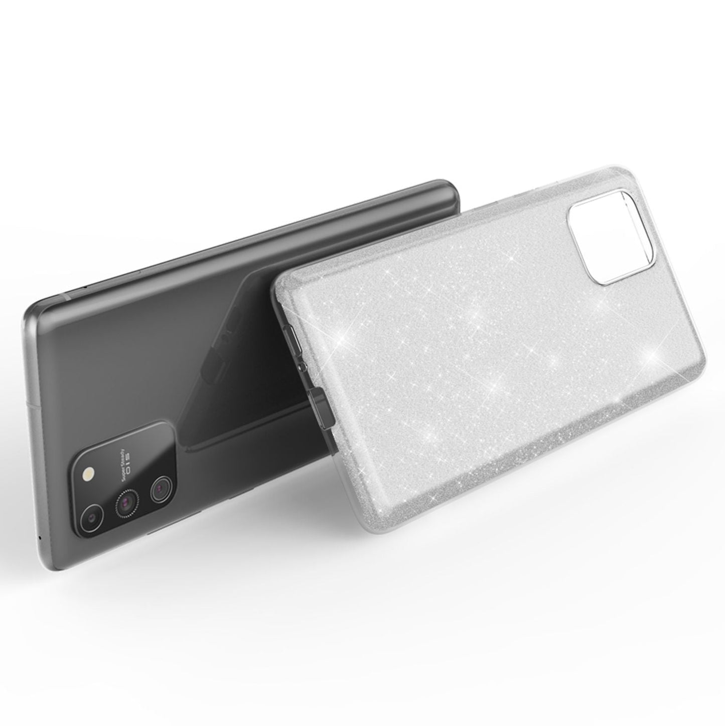 NALIA Glitrandi símahulstur fyrir Samsung Galaxy S10 Lite, Glitrandi sílikonhulstur