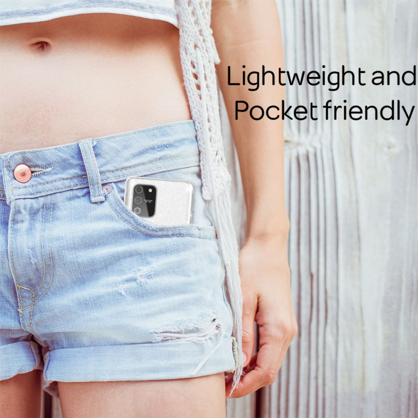 NALIA Glitrandi símahulstur fyrir Samsung Galaxy S10 Lite, Glitrandi sílikonhulstur