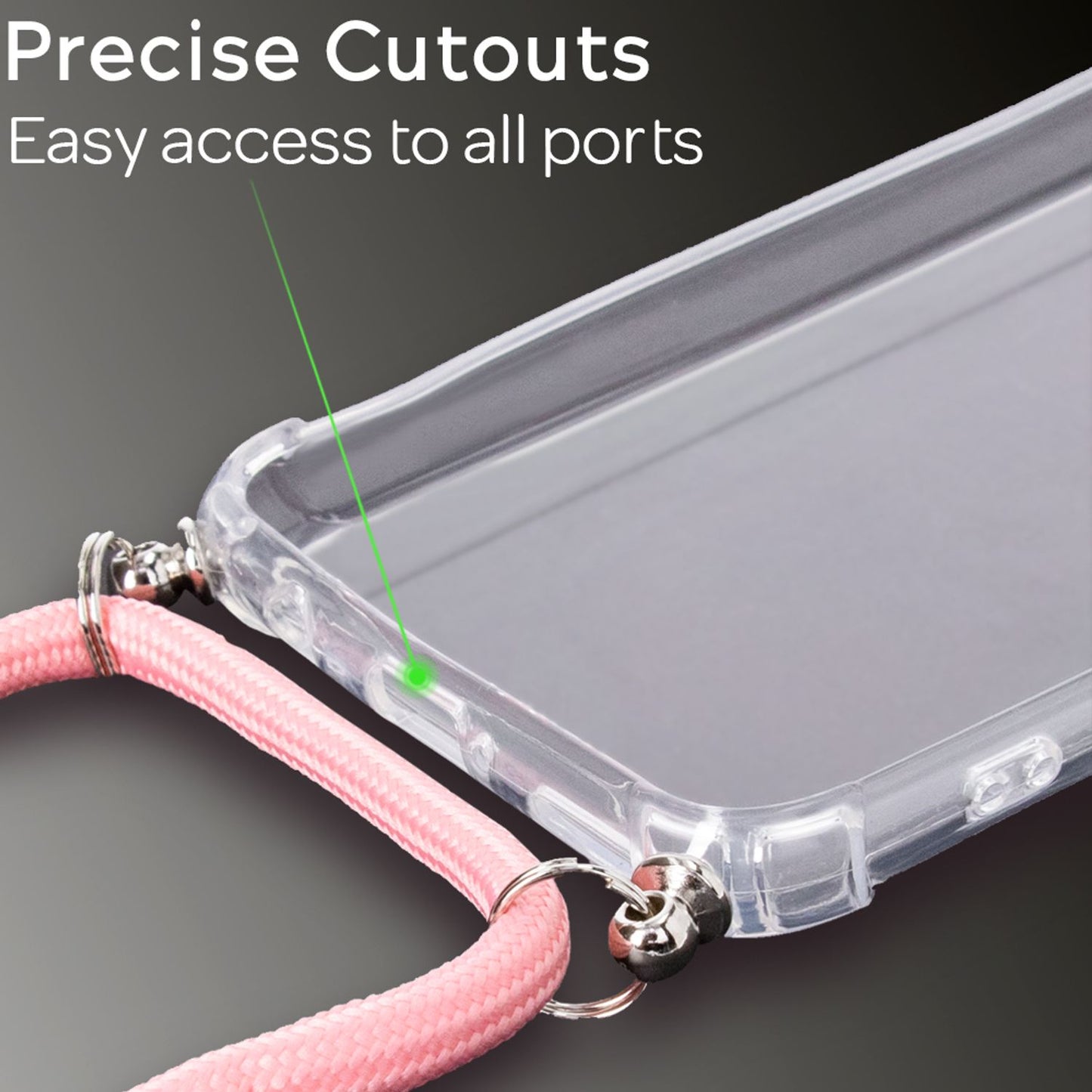 NALIA símahulstur með keðju fyrir Huawei P40 lite, mjótt hálsmenshúðað hulstur