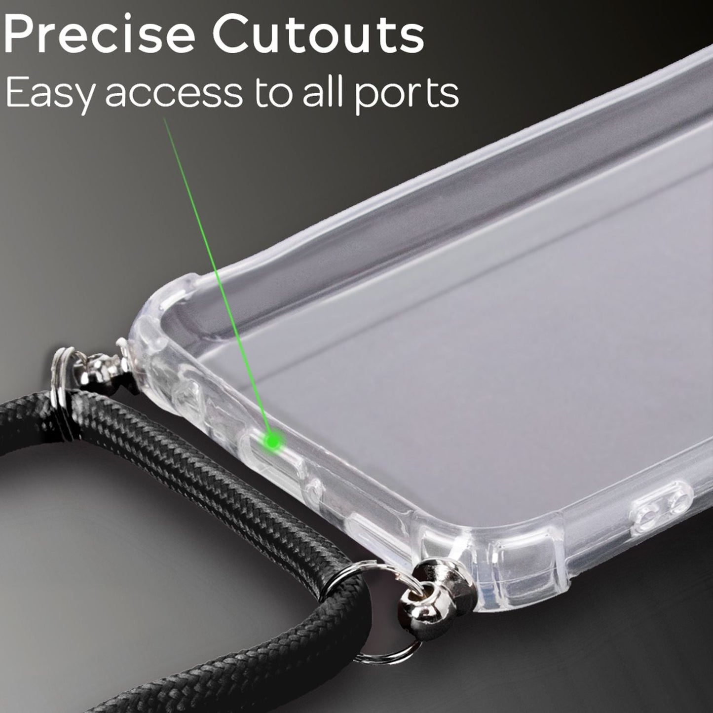 NALIA símahulstur með keðju fyrir Huawei P40 lite, mjótt hálsmenshúðað hulstur