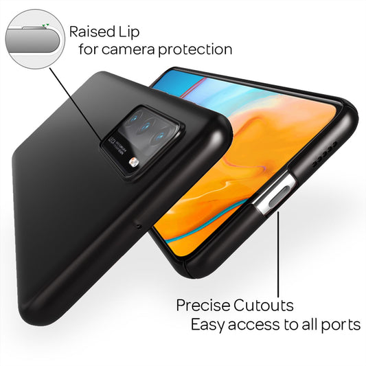 NALIA hart hulstur fyrir Huawei P40, þunnt símahulstur með mattri verndarstuðningi