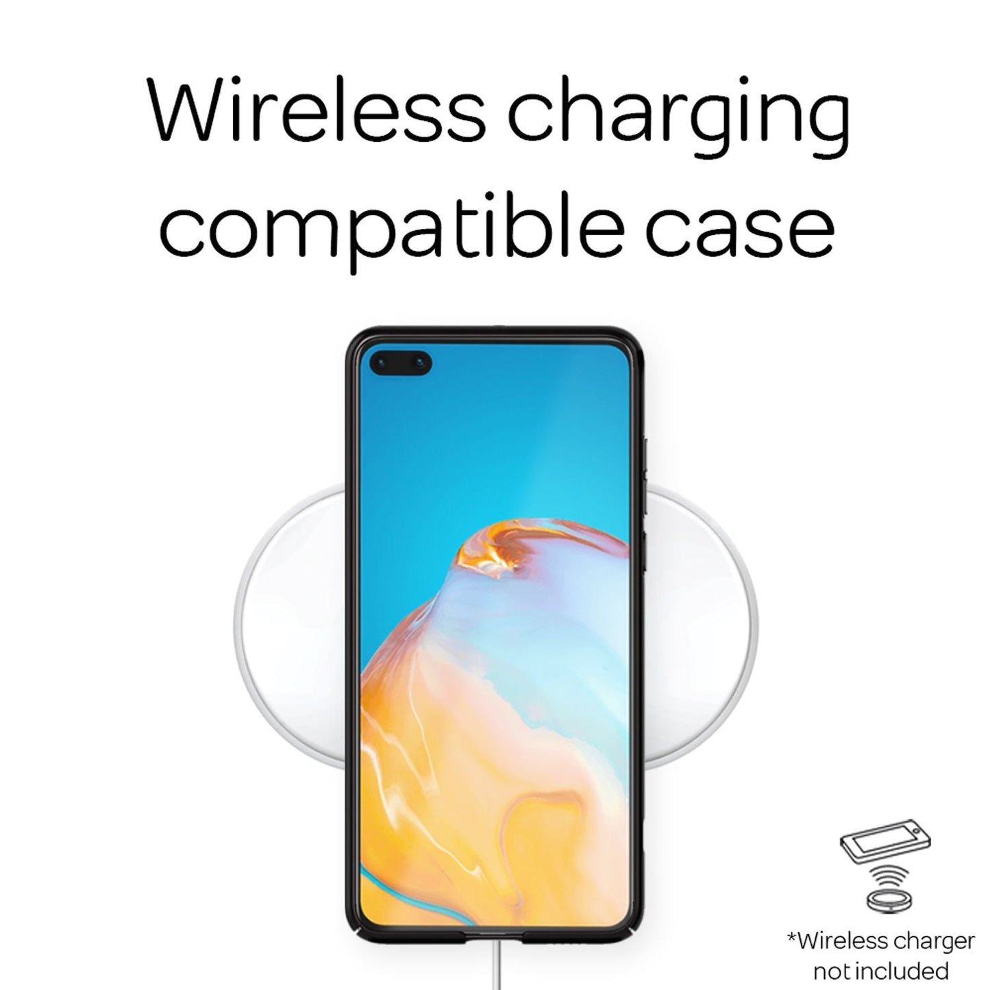 NALIA hart hulstur fyrir Huawei P40, þunnt símahulstur með mattri verndarstuðningi