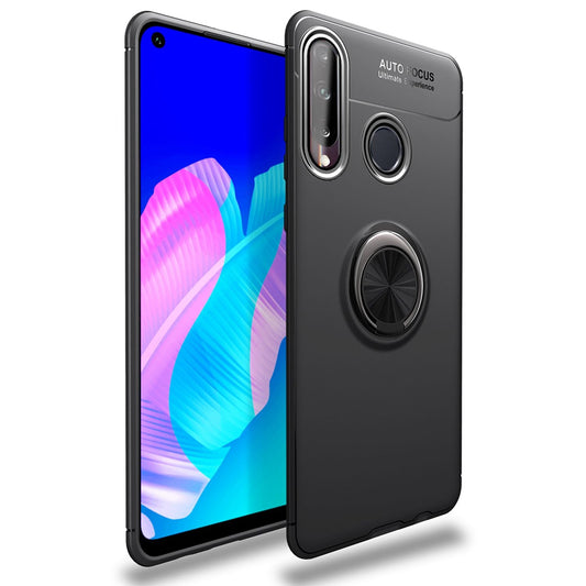 NALIA Ring Handy Hülle für Huawei P40 lite E, Silikon Cover Case mit 360° Halter