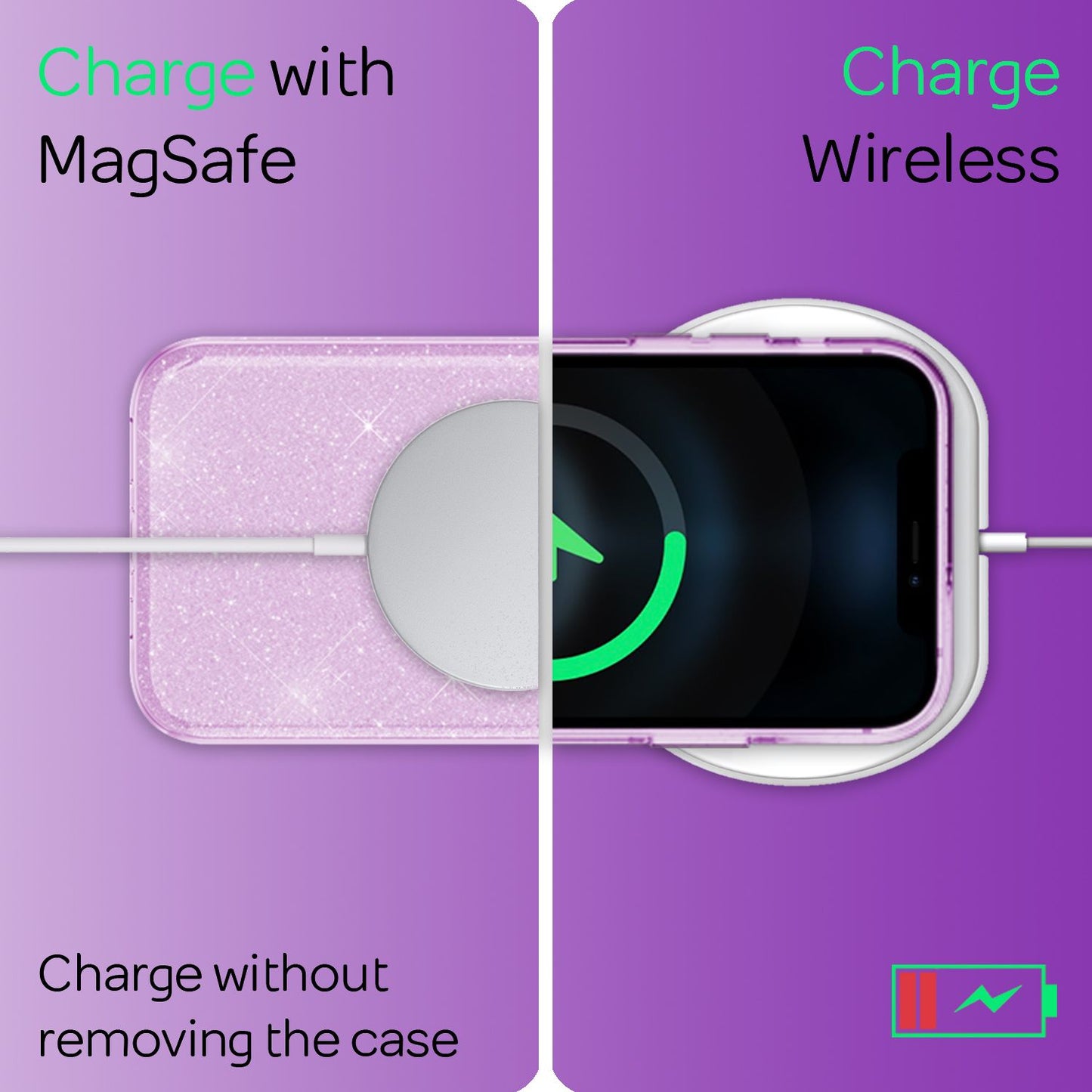 NALIA glitrandi símahulstur fyrir iPhone 12 Mini, Bling hulstur með glitrandi vernd