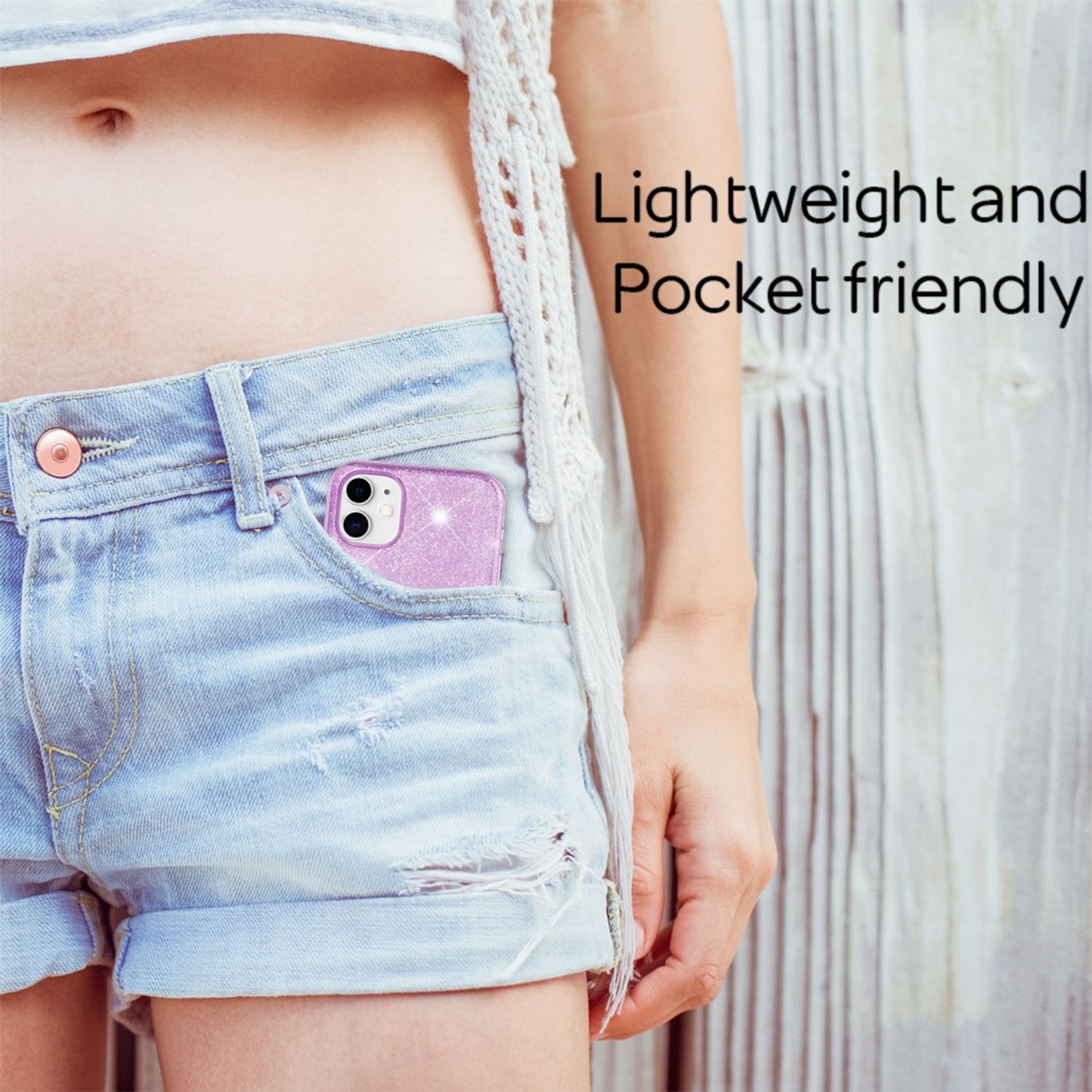 NALIA glitrandi símahulstur fyrir iPhone 12 / 12 Pro, glitrandi hlífðarhulstur