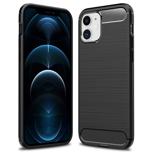 NALIA Carbon Case for iPhone 12/ iPhone 12 Pro, Silicone Phone Case Protective Cover