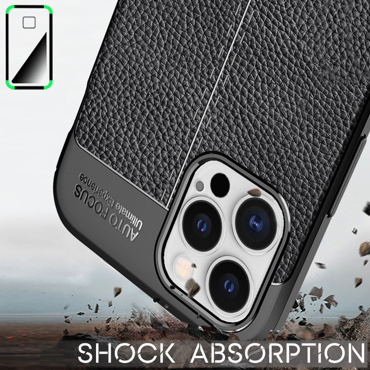 NALIA leðurhulstur fyrir iPhone 12 Pro Max, sílikon símahulstur