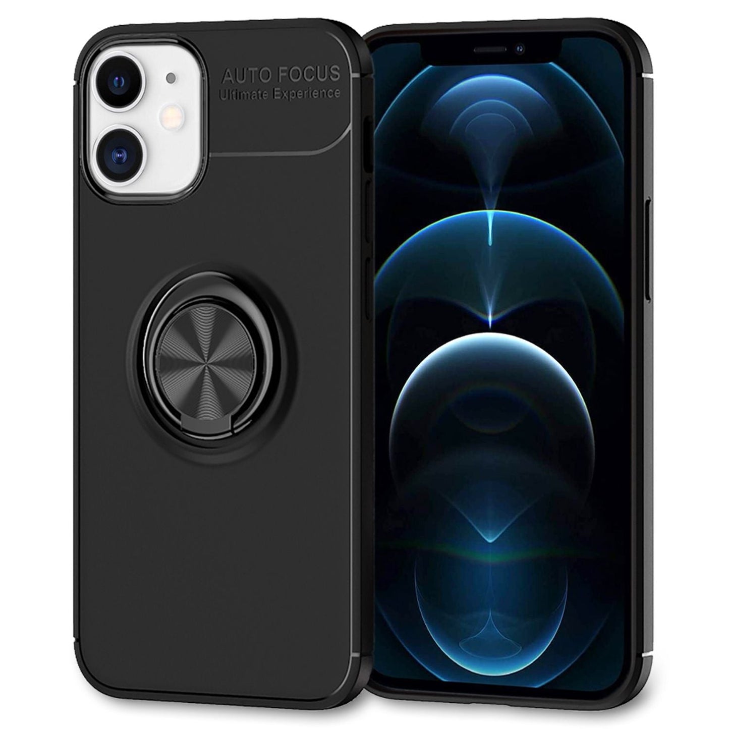 NALIA Ring símahulstur fyrir iPhone 12 / iPhone 12 Pro, símahulstur, verndarhulstur úr TPU