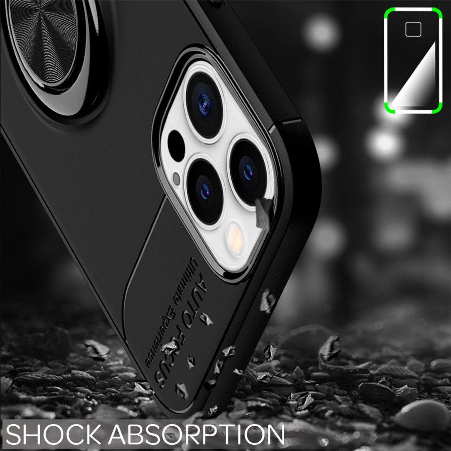 NALIA Ring Phone Case for iPhone 12 Pro Max, Phone Cover Case Protective Bag TPU Case