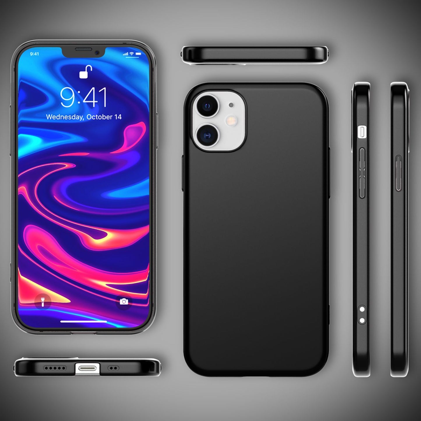 NALIA Hard Case for iPhone 12 mini, Slim Cover Phone Case Protective Bag Shell