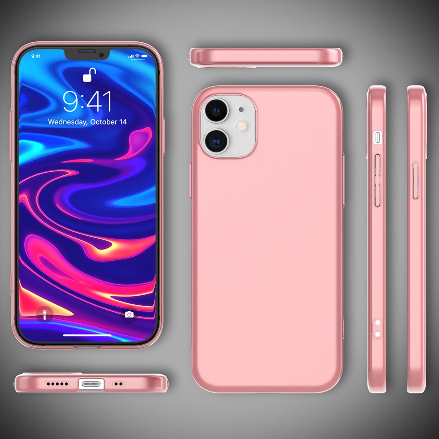 NALIA Hard Case for iPhone 12 mini, Slim Cover Phone Case Protective Bag Shell