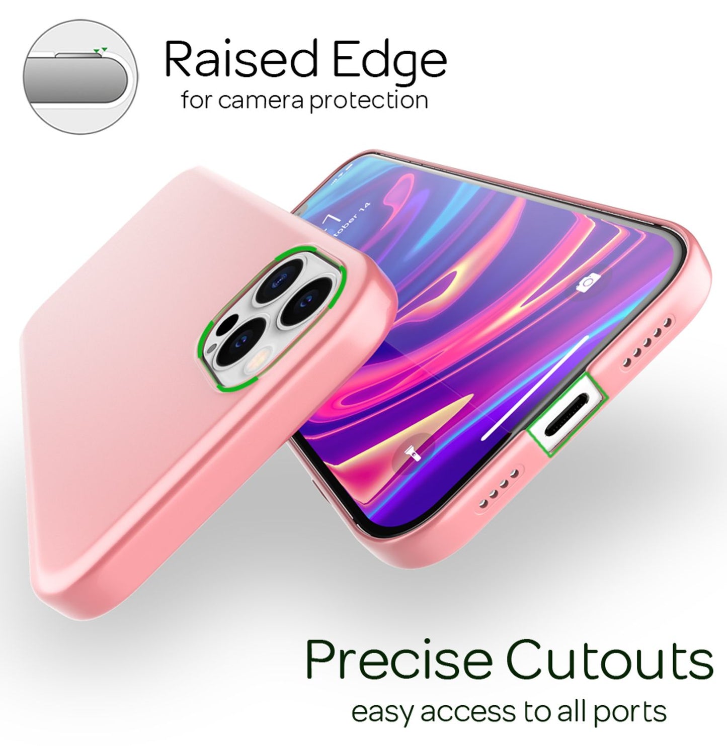 NALIA Hard Case for iPhone 12 Pro Max, Slim Cover Phone Case Protective Bag Pouch