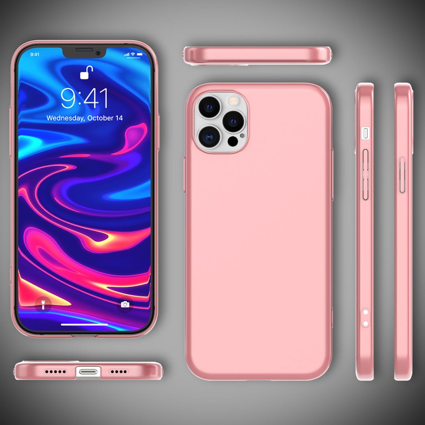 NALIA Hard Case for iPhone 12 Pro Max, Slim Cover Phone Case Protective Bag Pouch