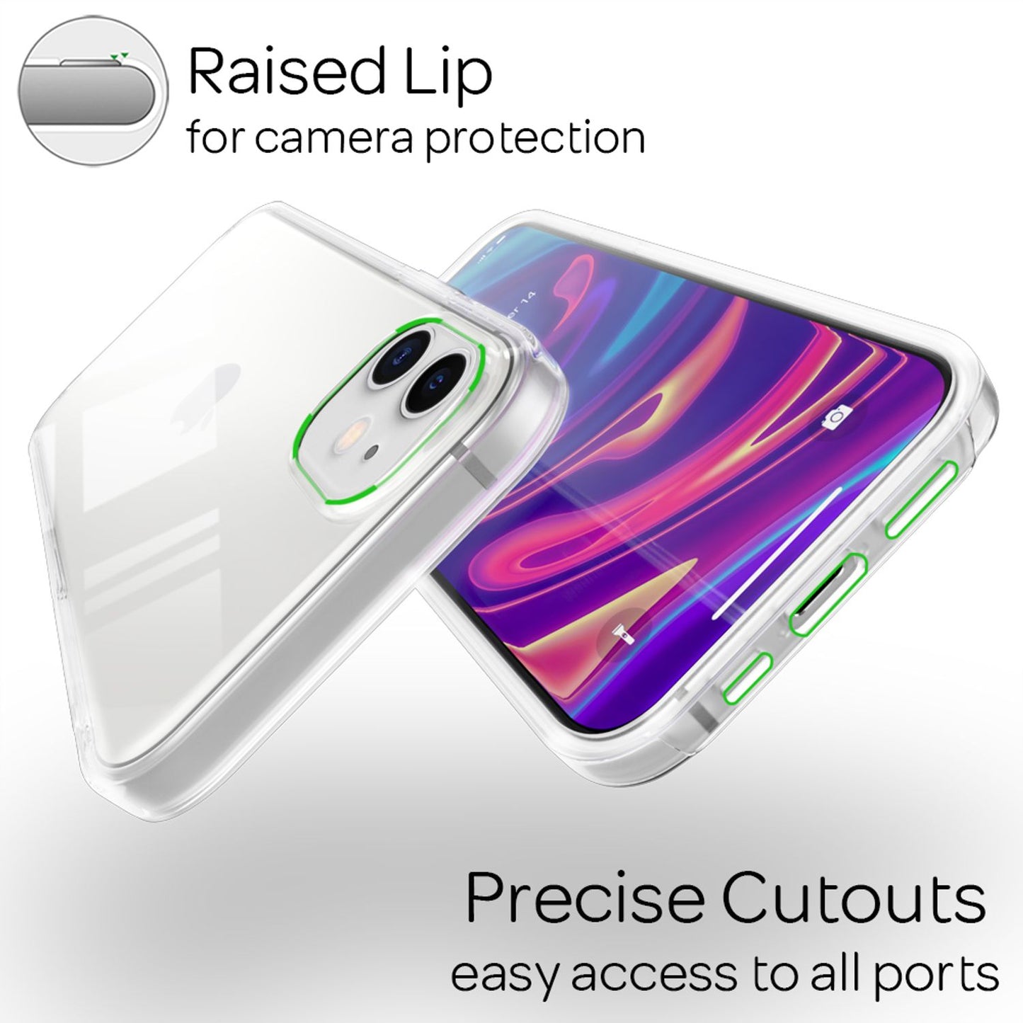 NALIA 360° Phone Case for iPhone 12 Mini, Full Cover Protective Shell Case