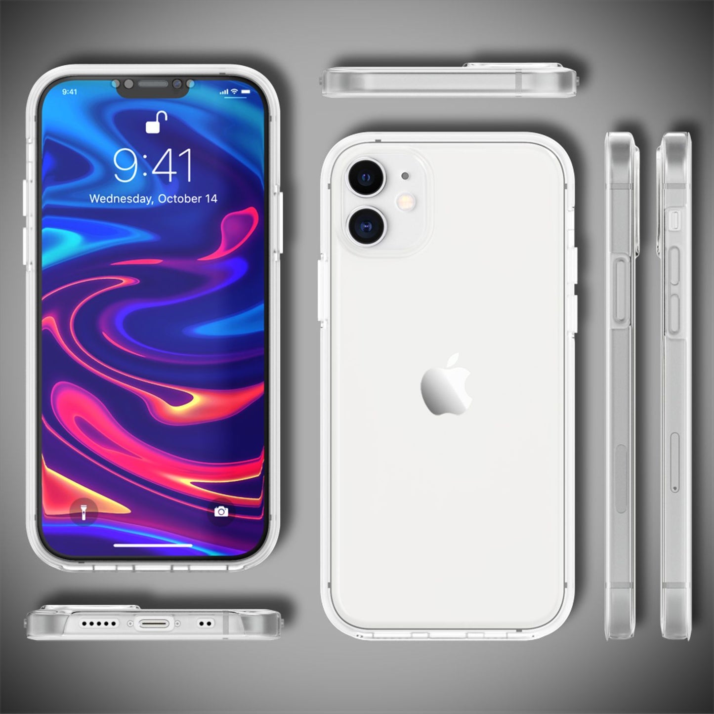 NALIA 360° Phone Case for iPhone 12 Mini, Full Cover Protective Shell Case