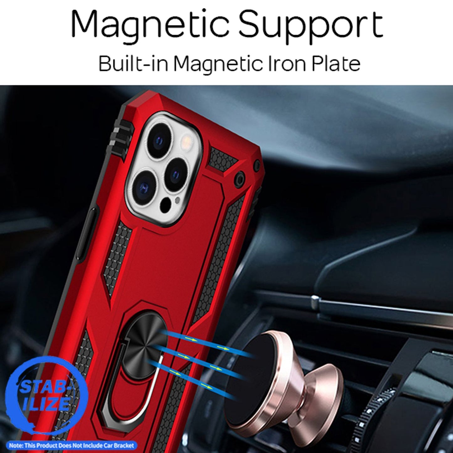 NALIA Ring Case fyrir iPhone 12 Pro Max, sílikon hulstur, hart hulstur, þunnt símahulstur