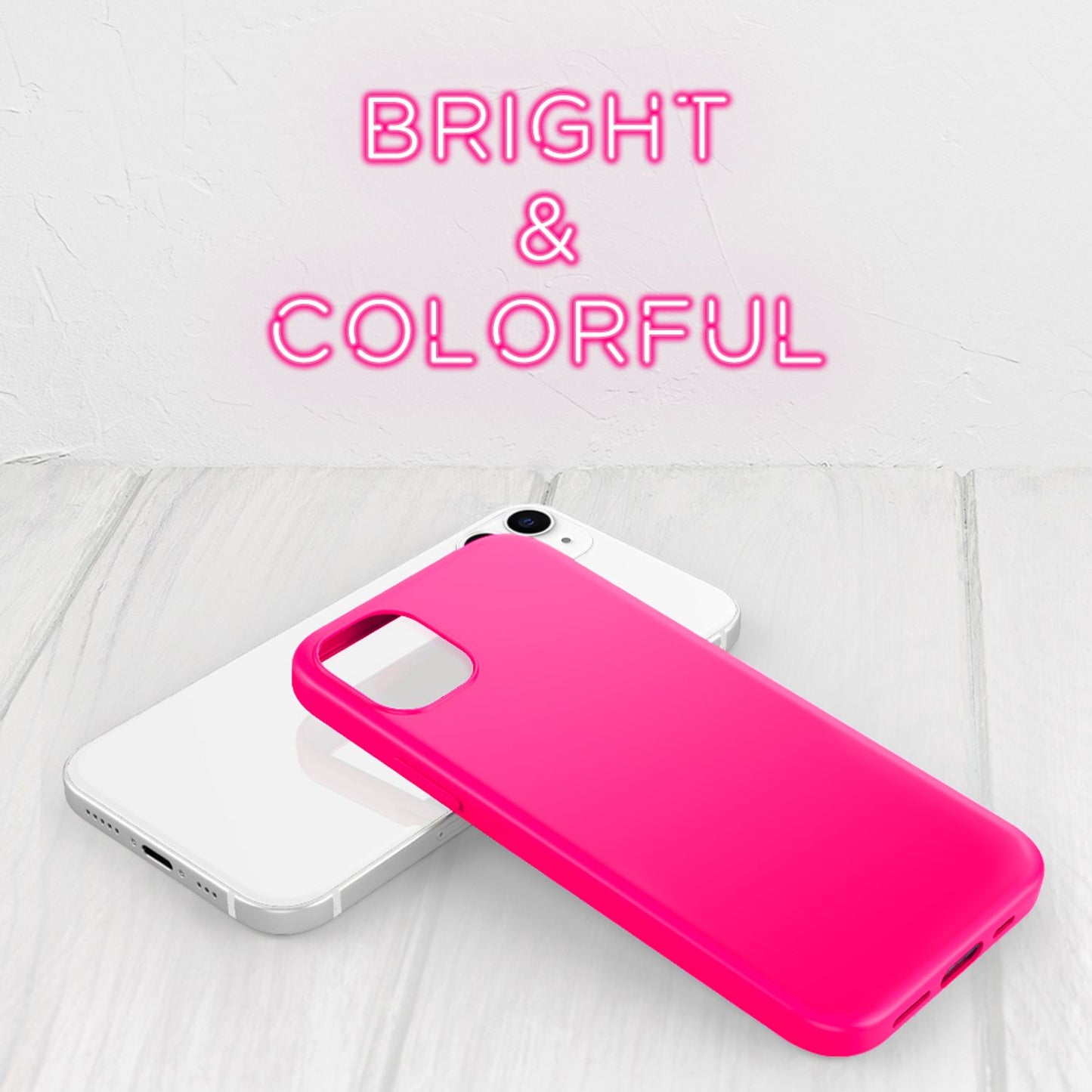 NALIA Neon Phone Case for iPhone 12 mini, Slim Case Cover Protective Bag Bumper