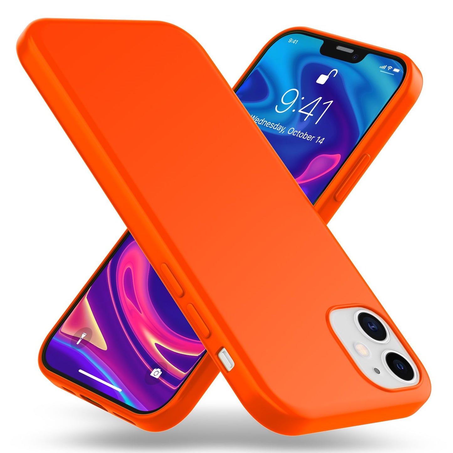 NALIA Neon símahulstur fyrir iPhone 12 / iPhone 12 Pro, þunnt hulstur úr TPU