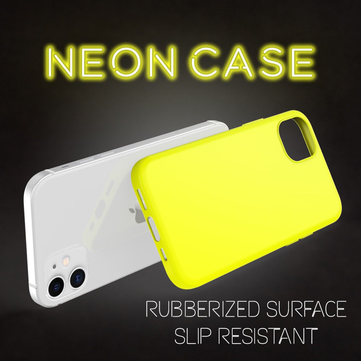 NALIA Neon símahulstur fyrir iPhone 12 / iPhone 12 Pro, þunnt hulstur úr TPU
