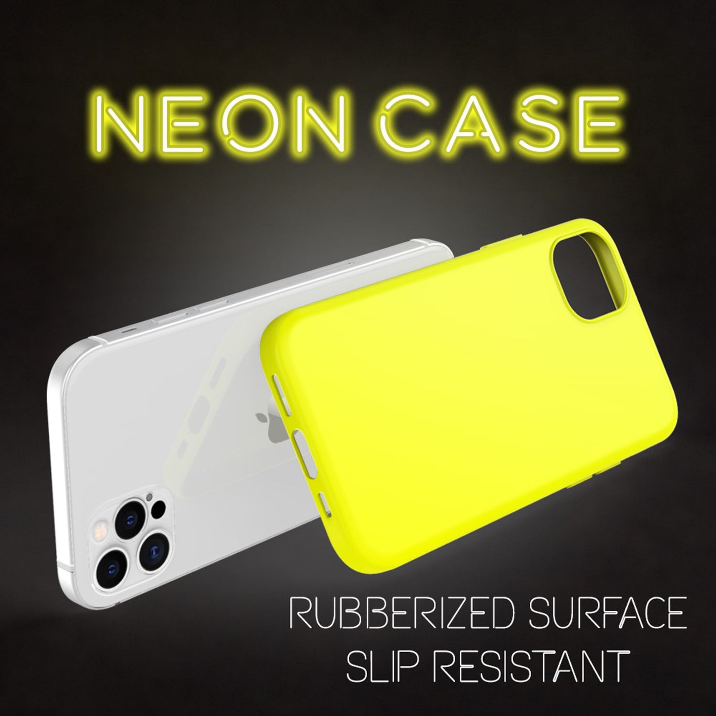 NALIA Neon Phone Case for iPhone 12 Pro Max, Slim Case Protective Cover Bumper