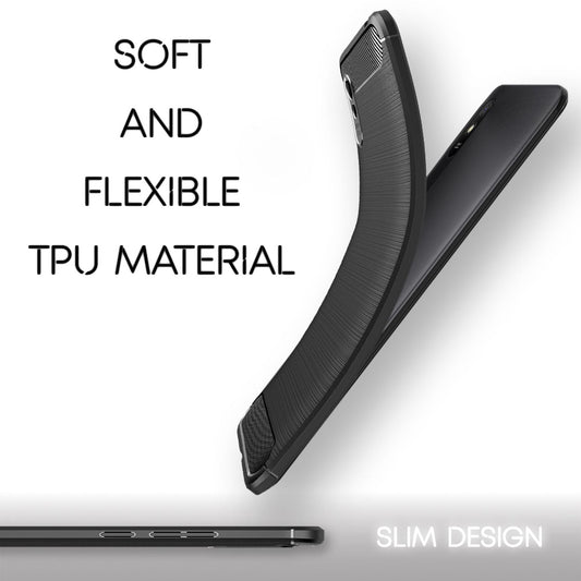 NALIA Design Phone Case for Xiaomi Redmi 9A, Carbon Look Bag Case Cover Bumper