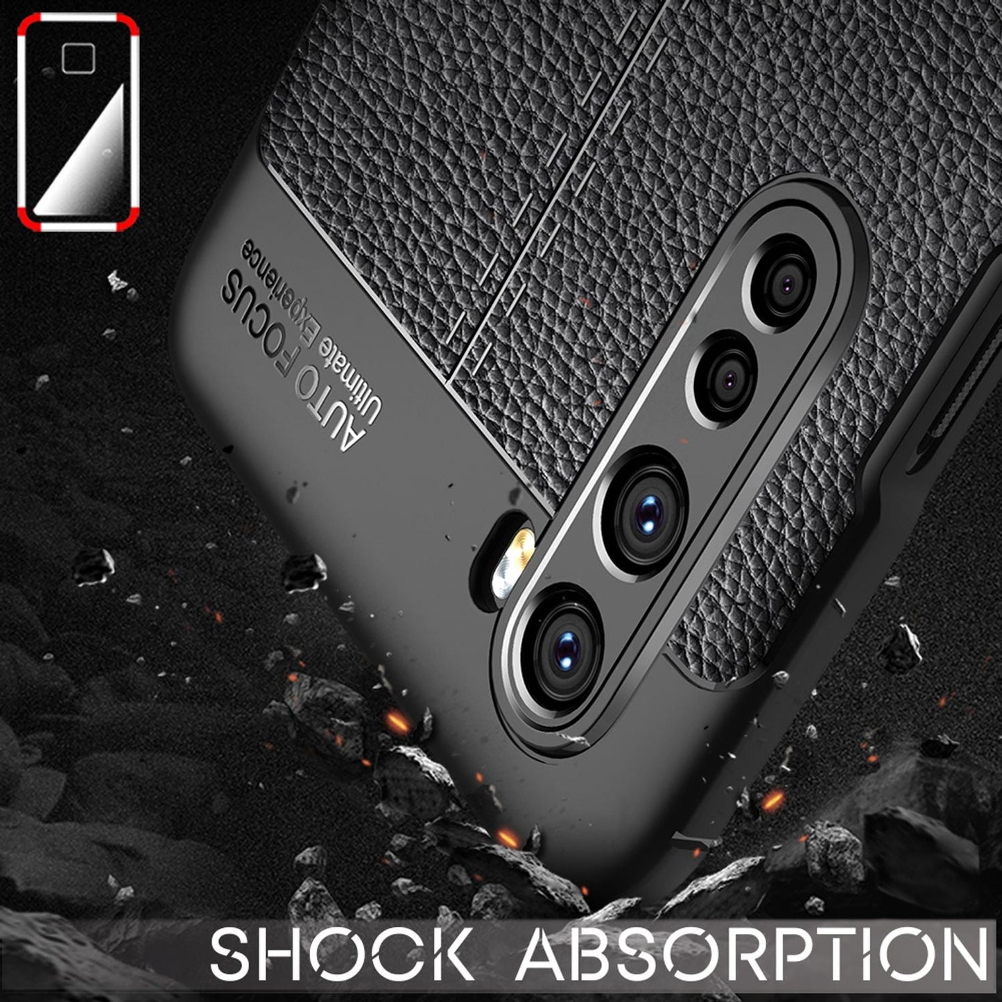 NALIA Design símahulstur fyrir OnePlus Nord, leðurlíkt símahulstur með stuðara