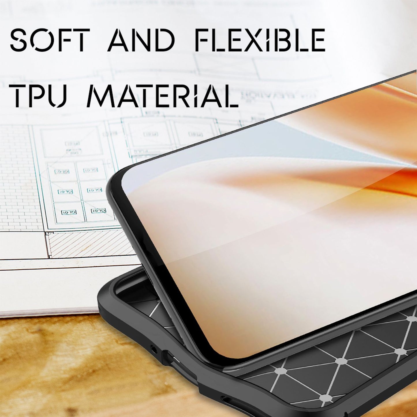 NALIA Design símahulstur fyrir OnePlus Nord, leðurlíkt símahulstur með stuðara