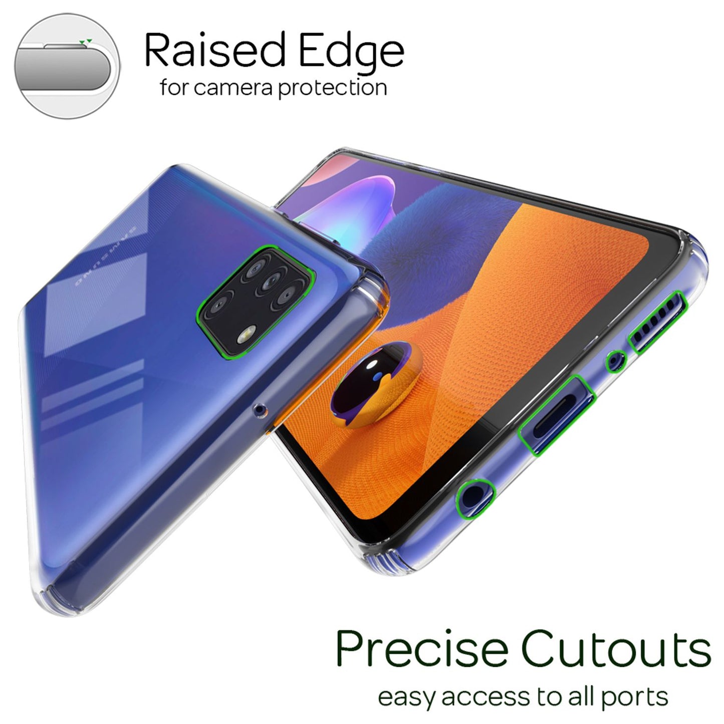 NALIA Clear Phone Case for Samsung Galaxy A31, Clear Case Cover Protective Bag