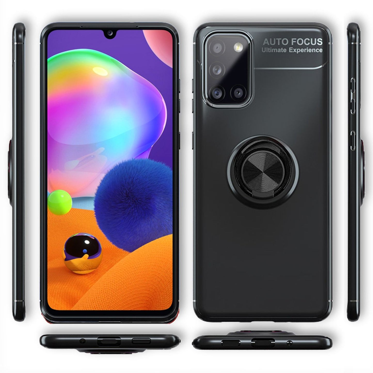 NALIA Ring Phone Case for Samsung Galaxy A31, Protective Case Bag Bumper