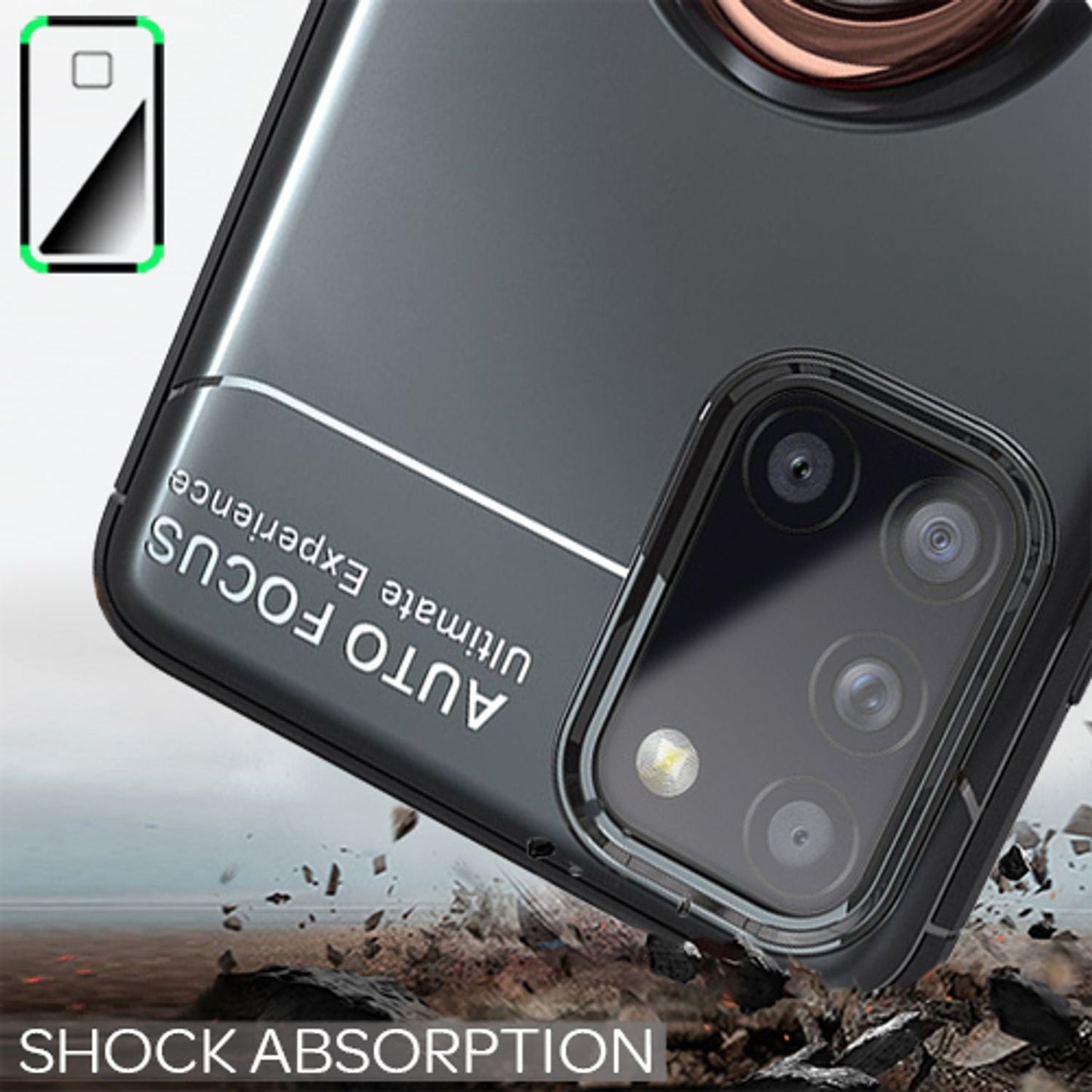 NALIA Ring Phone Case for Samsung Galaxy A31, Protective Case Bag Bumper