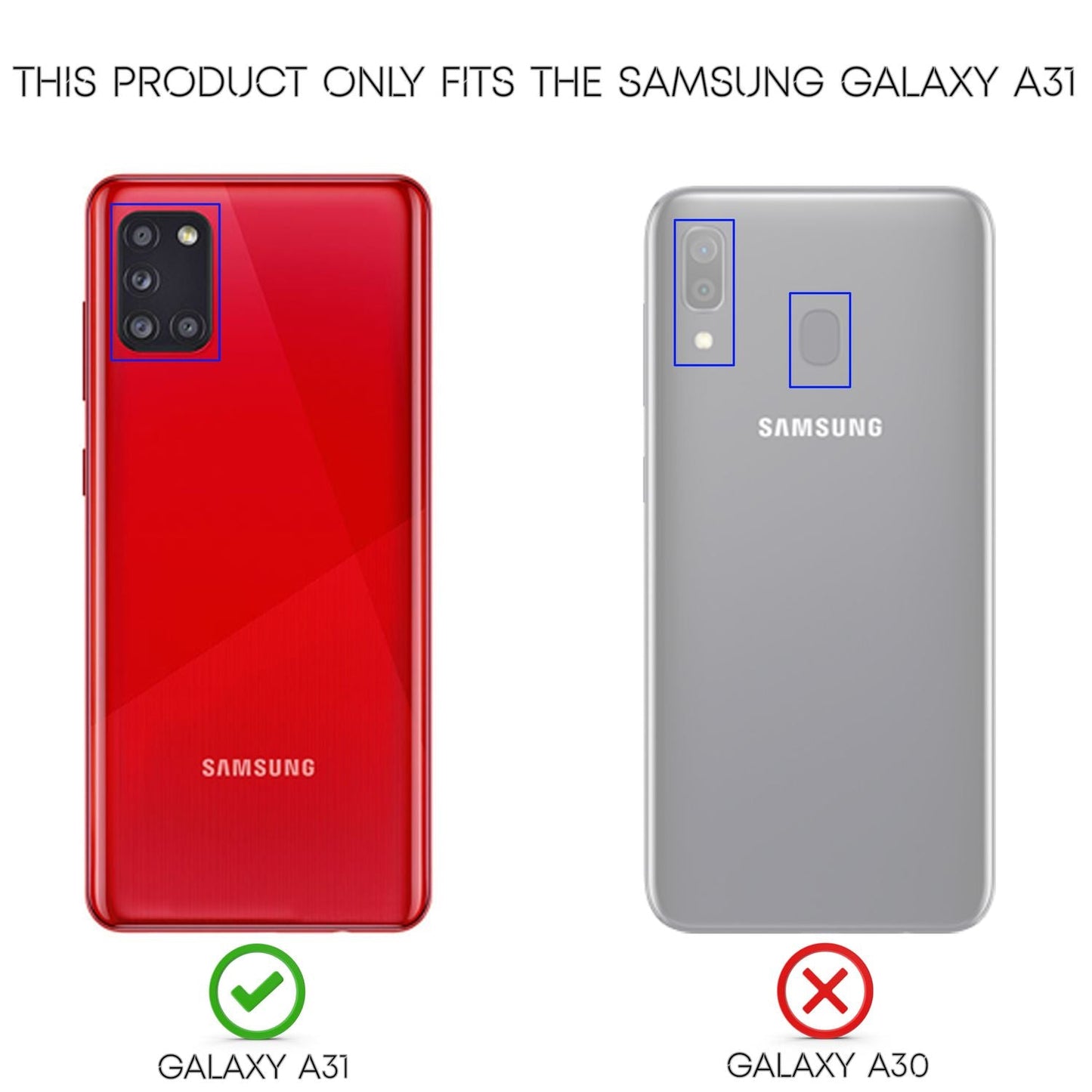 NALIA Design símahulstur fyrir Samsung Galaxy A31, kolefnisútlit hulstur með stuðara
