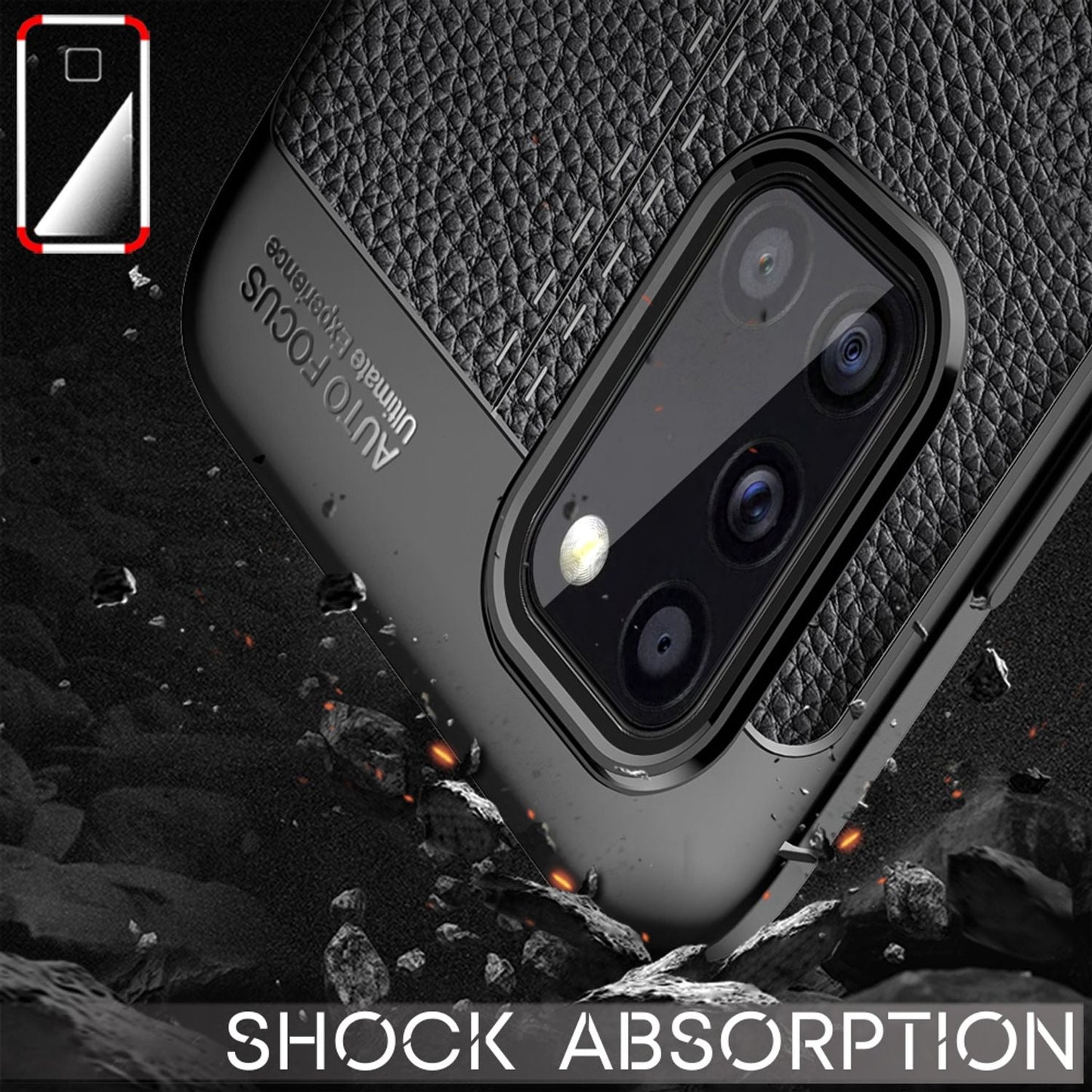 NALIA Design Phone Case for Samsung Galaxy A31, Leather Look Case Cover