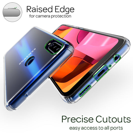 NALIA Clear Phone Case for Samsung Galaxy A20s, Clear Case Cover Protective Case