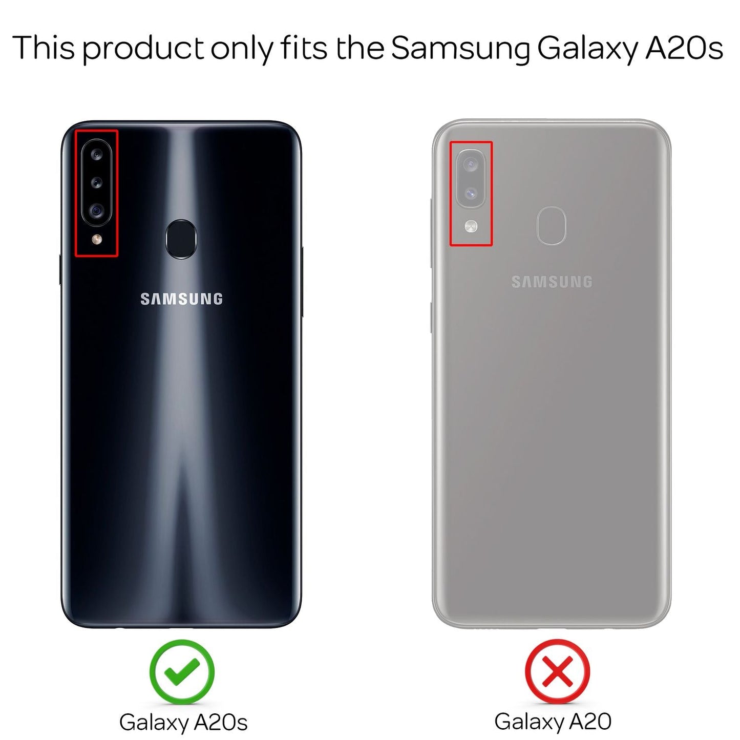 NALIA Clear Phone Case for Samsung Galaxy A20s, Clear Case Cover Protective Case