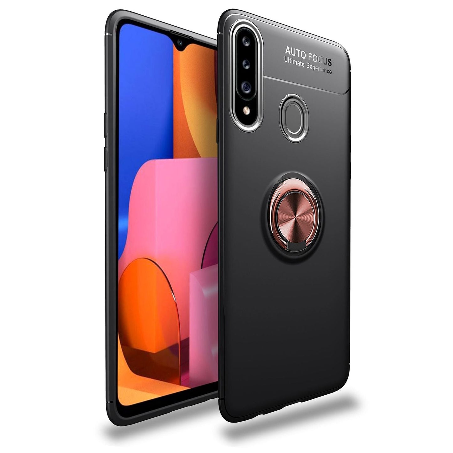 NALIA Ring símahulstur fyrir Samsung Galaxy A20s, verndandi símahulstur með stuðara