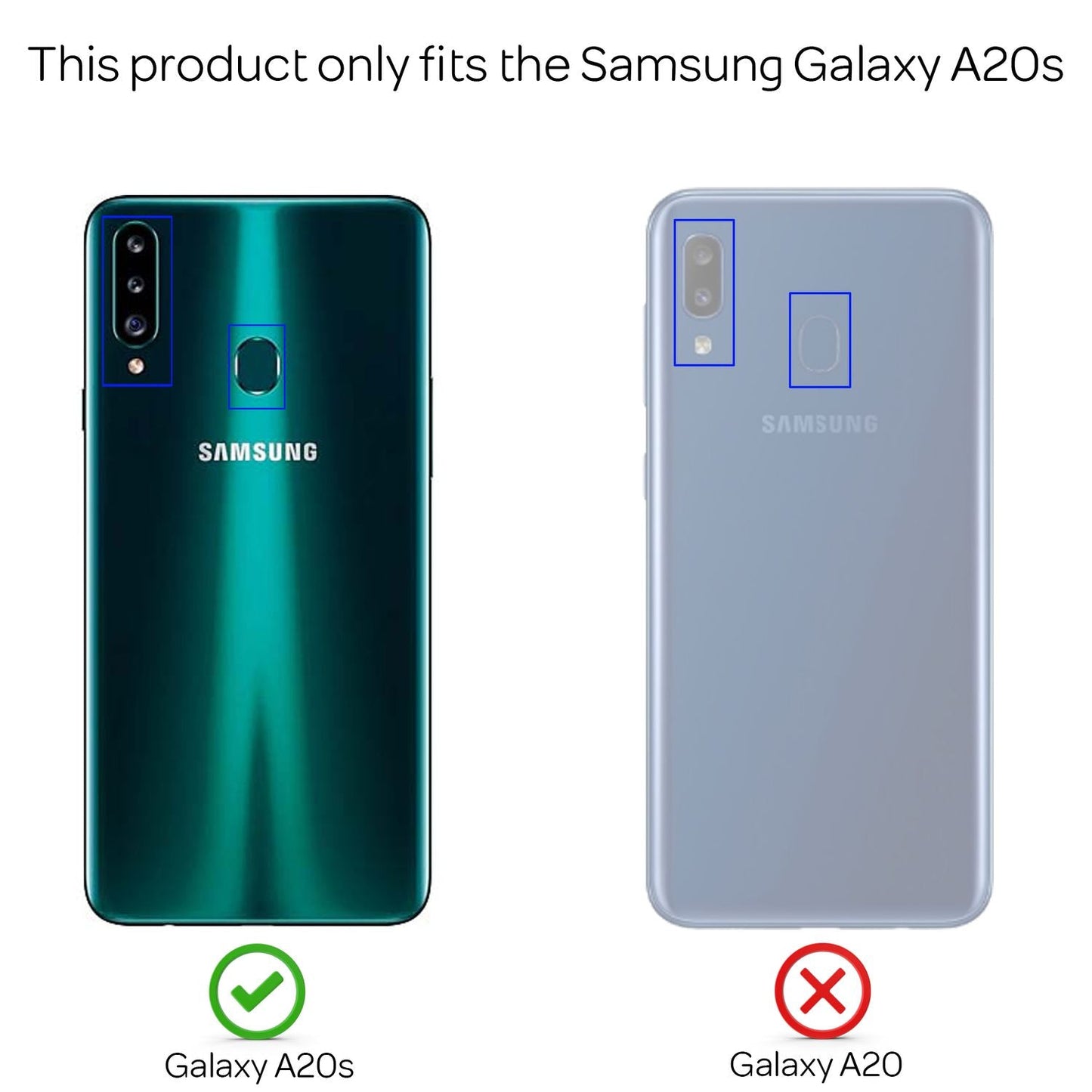 NALIA Ring símahulstur fyrir Samsung Galaxy A20s, verndandi símahulstur með stuðara