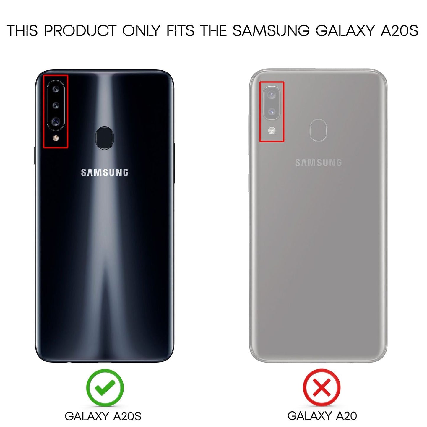 NALIA Design símahulstur fyrir Samsung Galaxy A20s, leðurlíkt hulstur