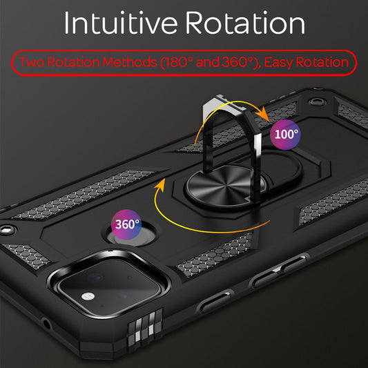 NALIA Ring Phone Case for Google Pixel 5, Scratch-Resistant Case Cover Phone Pouch