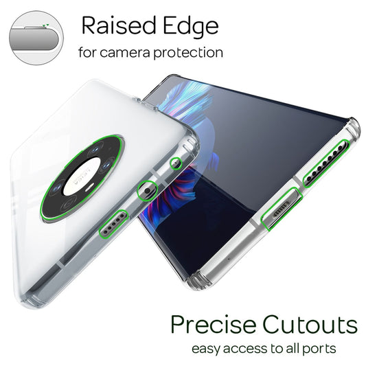 NALIA Clear Phone Case for Huawei Mate 40 Pro, Protective Case Cover Bumper