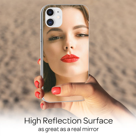 NALIA Spiegel Hartglas Hülle für iPhone 12 / iPhone 12 Pro, Mirror Cover Bumper