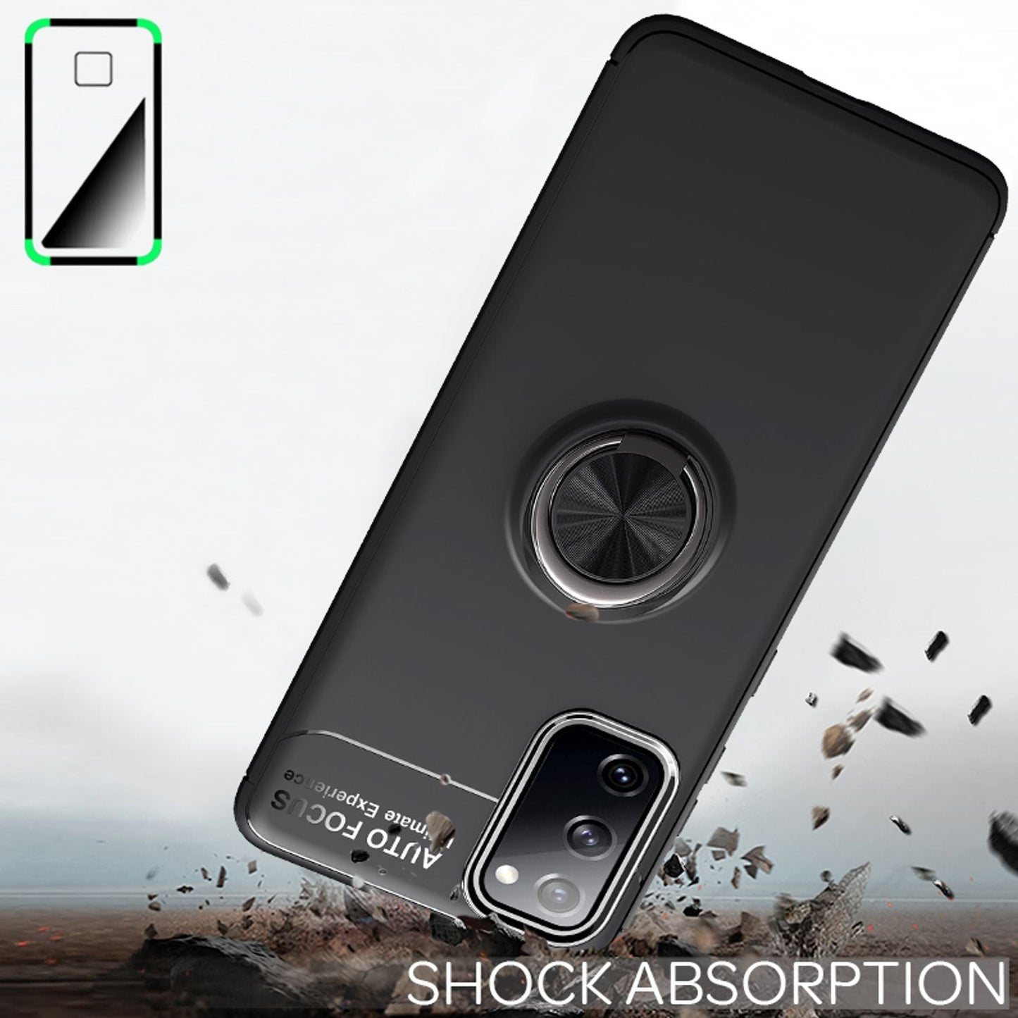 NALIA Ring Hülle für Samsung Galaxy S20 FE, Handy Cover Schutz Tasche Case Etui