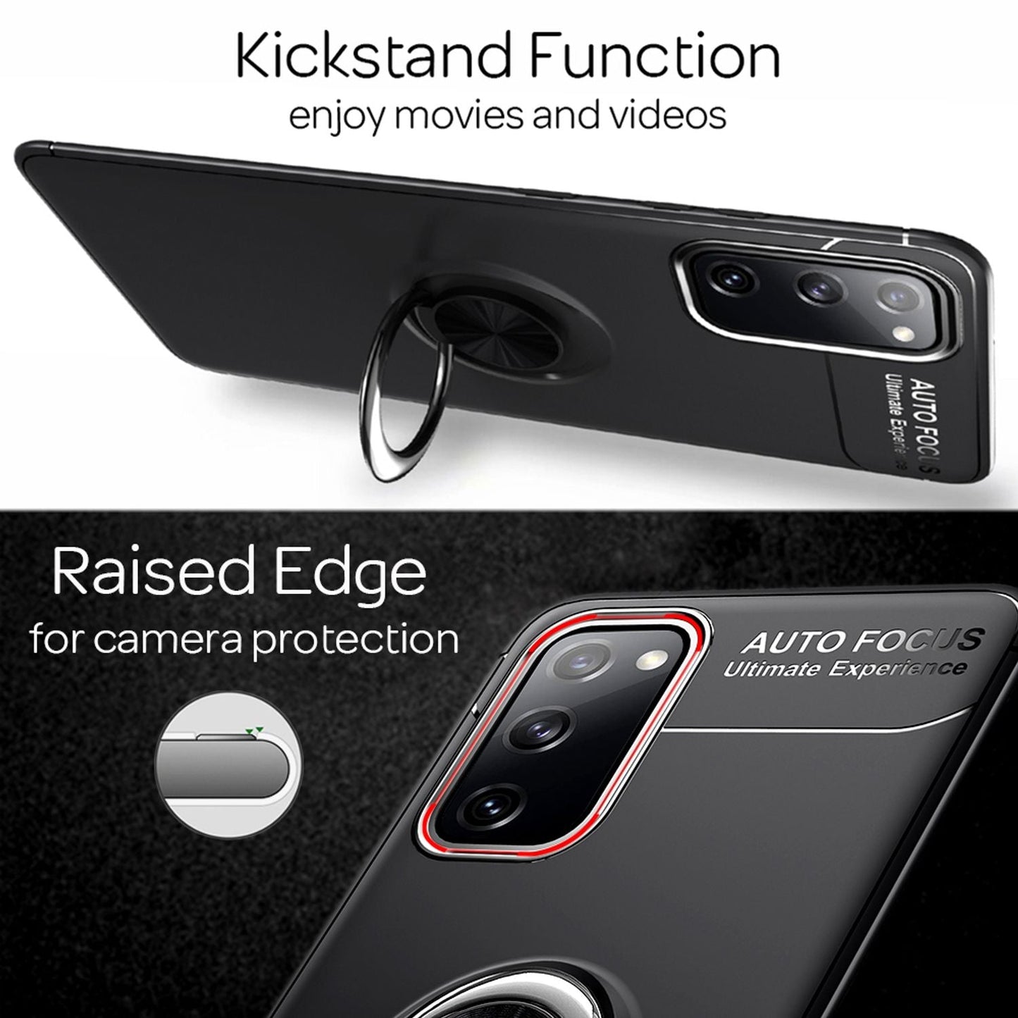 NALIA Ring Hülle für Samsung Galaxy S20 FE, Handy Cover Schutz Tasche Case Etui