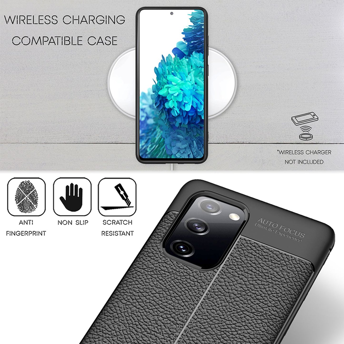 NALIA leðurhulstur fyrir Samsung Galaxy S20 FE, sílikon símahulstur úr TPU