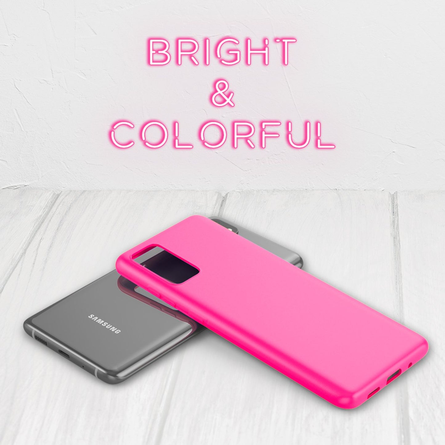 NALIA Neon Case for Samsung Galaxy S20 FE, Slim Phone Case Protective Cover