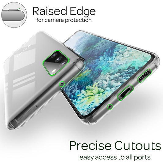 NALIA Clear Protective Case for Samsung Galaxy S20 / S20 5G, Hard Case Phone Cover