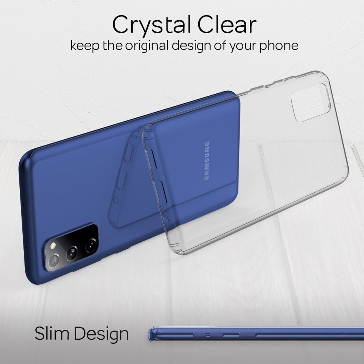 NALIA Clear Protective Case for Samsung Galaxy S20 FE, Hard Case Clear Phone Cover