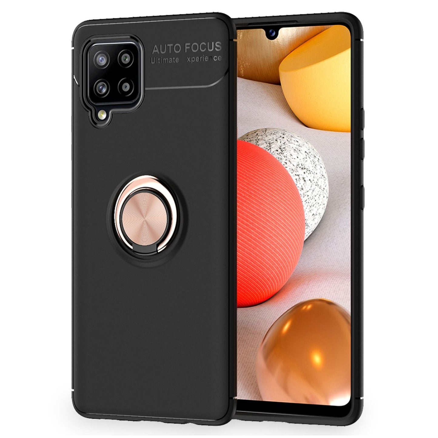 NALIA Ring símahulstur fyrir Samsung Galaxy A42 5G, símahulstur með hlífðarpoka