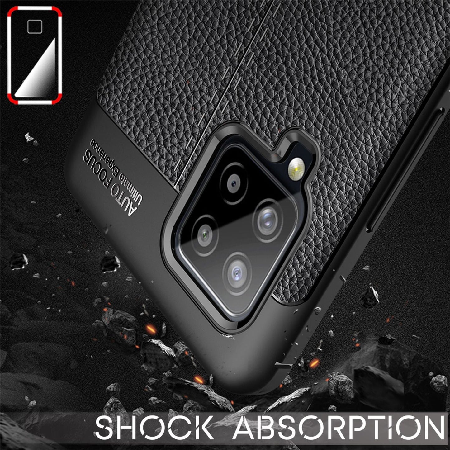 NALIA leðurhulstur fyrir Samsung Galaxy A42 5G, sílikon símahulstur úr TPU