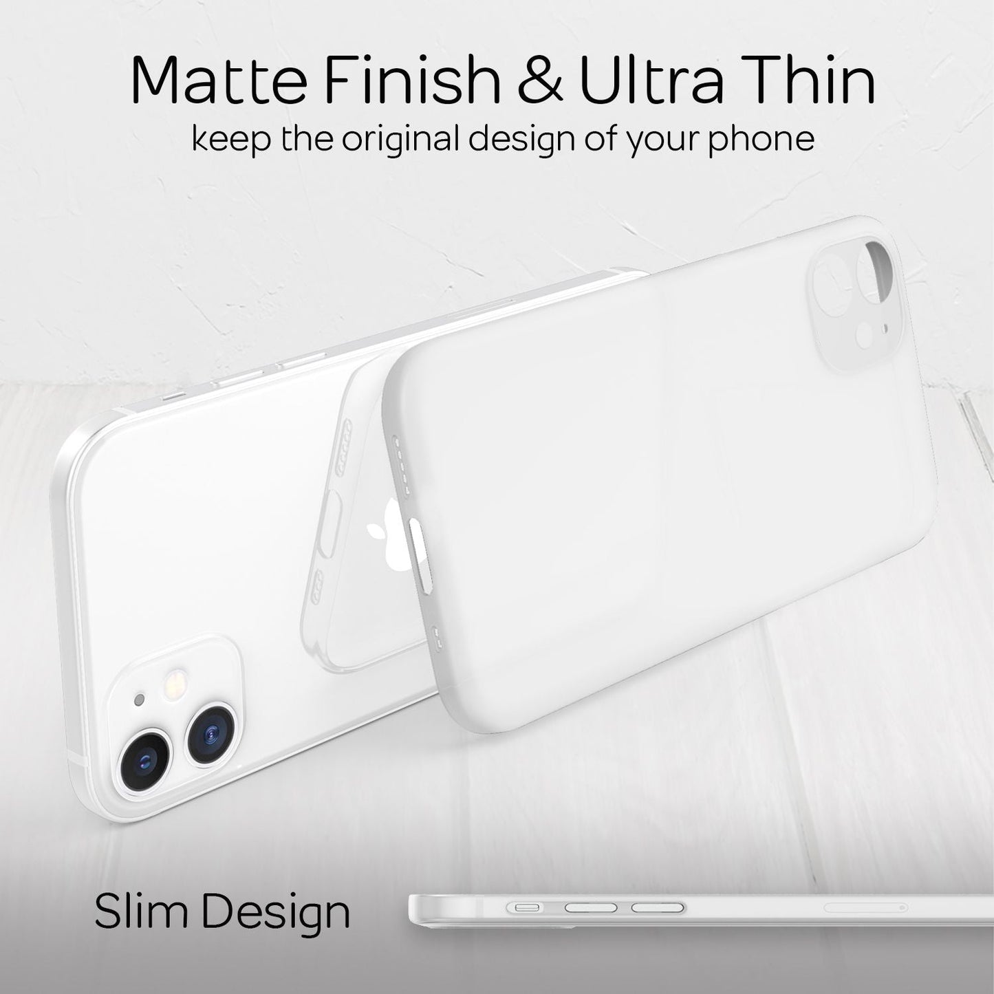 NALIA Extra Thin Hard Case for iPhone 12 Mini, Ultra Slim Phone Case Cover