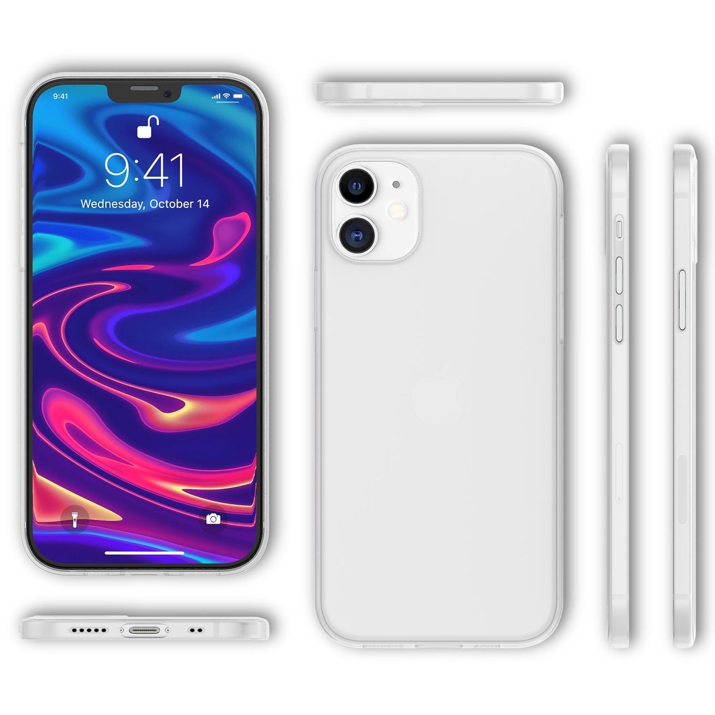 NALIA Extra Thin Hard Case for iPhone 12 Mini, Ultra Slim Phone Case Cover